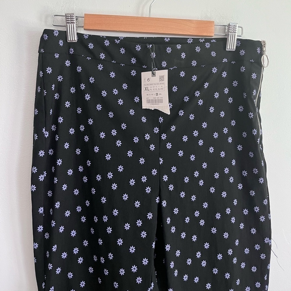 NWT Zara Floral Print Leggings rare HTF daisy stretch mod spandex high waisted - Picture 7 of 10